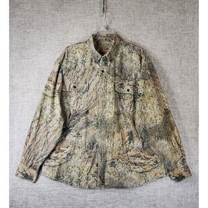 Mossy Oak Field Staff Camo Shirt Mens XL Camouflage Hunting Outdoors